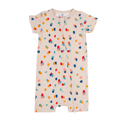 Short Sleeve Zipper Sprinkles